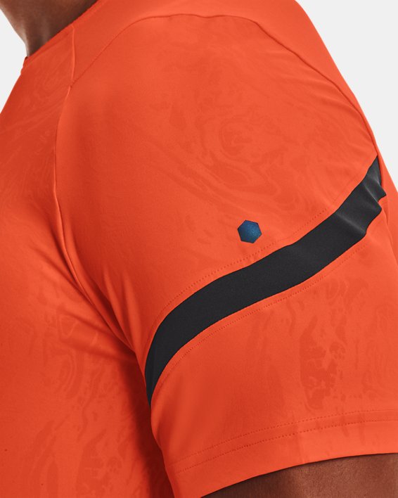Men's UA RUSH™ 2.0 Emboss Short Sleeve, Orange, pdpMainDesktop image number 5